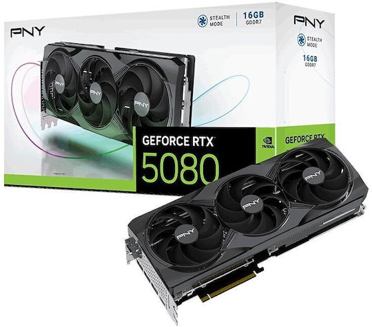 PNY GeForce RTX 5080 16GB GDDR7 Triple Fan Κάρτα Γραφικών
