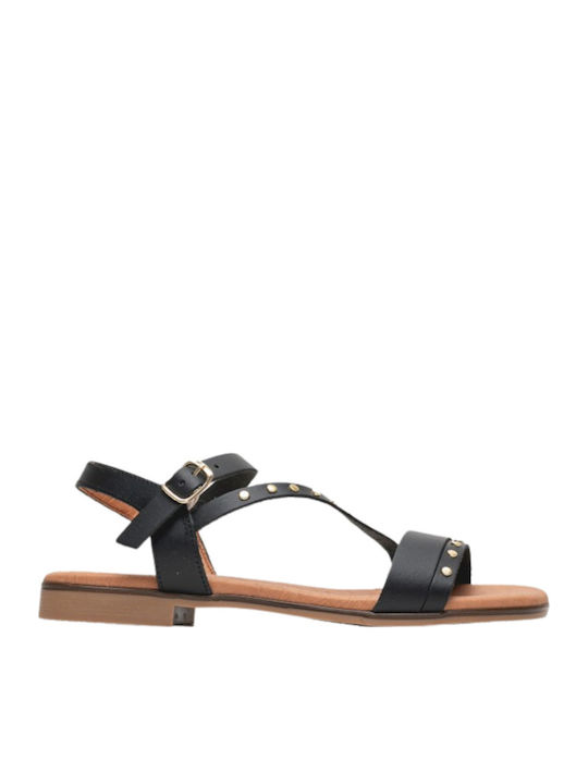 Sandale Casual Damă De Piele Negru