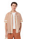 Short-sleeved Cotton Shirt Latte, Iberis, Crystal