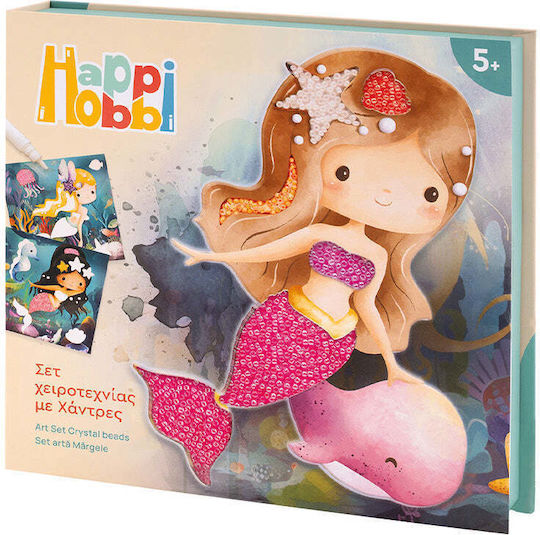 HappiHobbi Χάντρες Art Crystal Beads Mermaids για Παιδιά 5+ Ετών