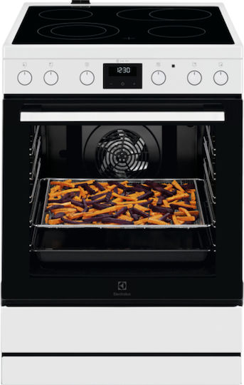 Electrolux Κουζίνα 73lt με Κεραμικές Εστίες Π59.6εκ. Λευκή