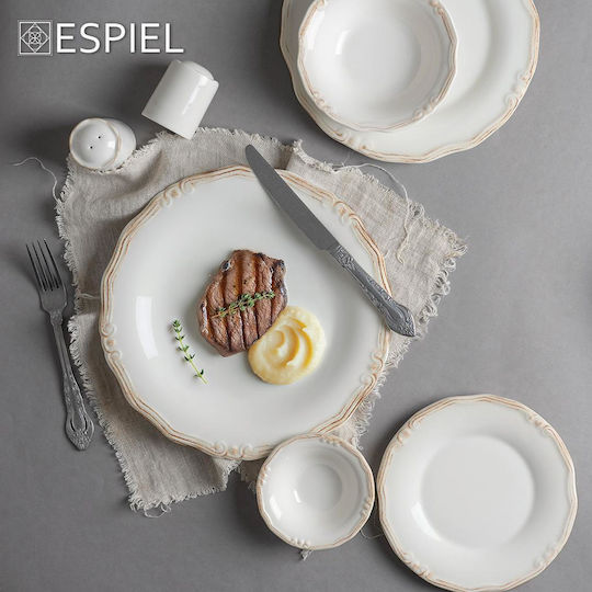 Espiel Σερβίτσιο Πιάτων Κεραμικό Μπεζ 18τμχ