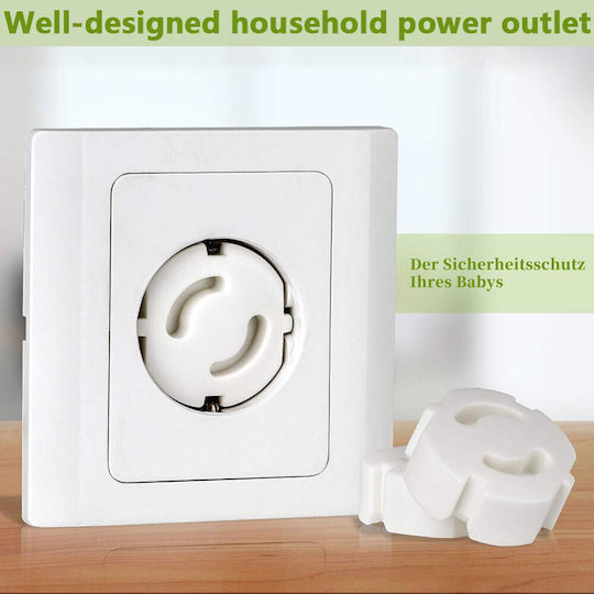 Socket Protective Cover Simple Placement made of Plastic in White Color 4pcs