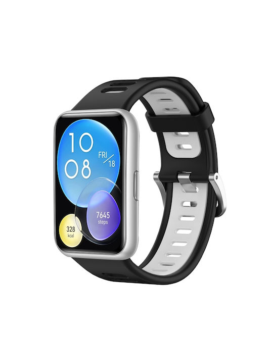 Armband Silikon Schwarz (Huawei Watch Fit)