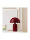 GloboStar Gasco Metal Table Lamp for Socket E27 with Red Shade and Base