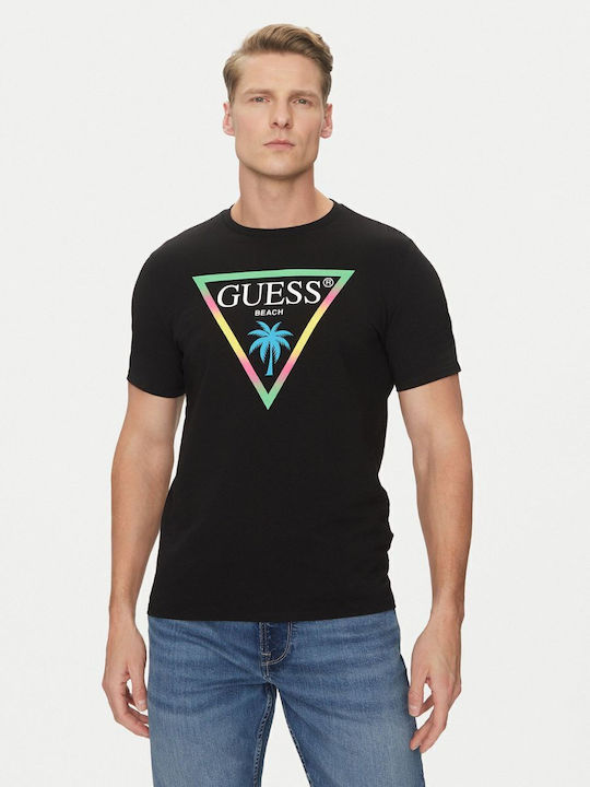 Guess Kurzarmbluse Black