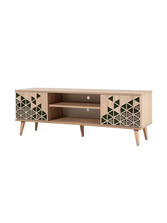 TV-Ständer Truva Eiche-Grün M140xT40xH50cm
