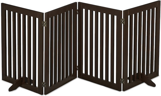 Relaxdays Pliabil Ușă de siguranță din Lemn în Culoare Maro 205x70cm 1buc