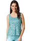 Women's Blouse Sleeveless Ltblue