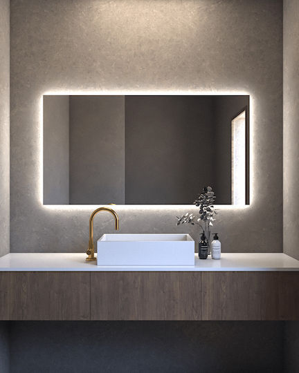 Square Project Καθρέπτης Μπάνιου Led Αφής 80x100cm