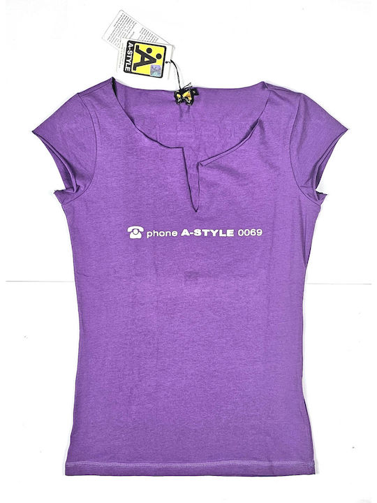A-Style Blouse Purple