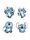 Crocs Jibbitz Charms Stitch Blau 4 Stück