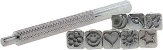 Beadsmith T4910 Set of 8 Leather Stamps Funtime