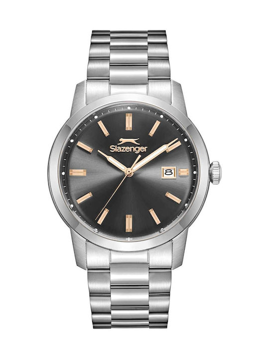 Slazenger Men's Watch Battery with Silver Stain...