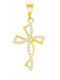 Eforo Damen Gold Kreuz 9K