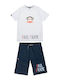Kids' Set with Shorts Summer 2pcs White