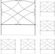 Pachet 6 Borduri Decorative din Metal pentru Grădină Flori 60 X 59.5 X 1 Cm