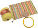Fold Multicolor Straw Kit Green Resin Handle Capri Yarn 300g Yellow