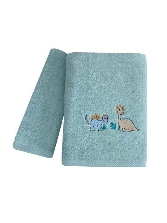 Astron Italy Set of Baby Towels 2pcs Jurassic Blue Weight 480gr/m²