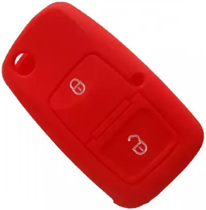Silikonhülle Volkswagen Seat Skoda 2 Tasten Rot