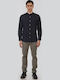 Long-sleeved Linen Shirt D.k Navy