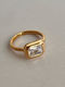 Enotia Damen Ring mit Zirkonia aus Stahl Vergoldet