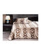 Beauty Home Set Pilotă Super Dublu 220x240cm Art 1469 Print, Gold, Brown 3buc