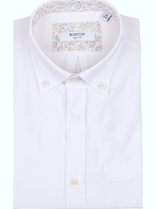 Boston Leinen Hemd White
