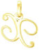 Eforo Monogramm Anhänger aus 9K Gold