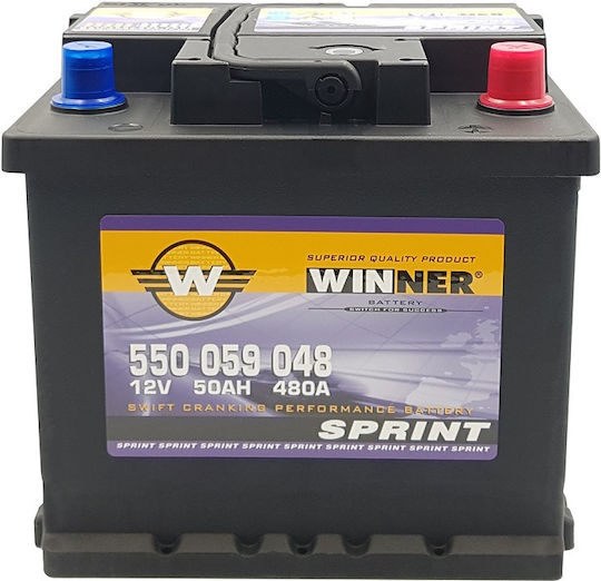 Winner Μπαταρία Αυτοκινήτου Sprint με Χωρητικότητα 50Ah και CCA 480A