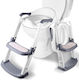 Kleinkind Toiletten-Sitz Arvada mit Harter Oberfläche, Griffen und Trittstufe Gray