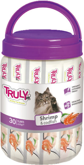 Truly Creamy Lickable Shrimp Codfish 420g Pet Supplies