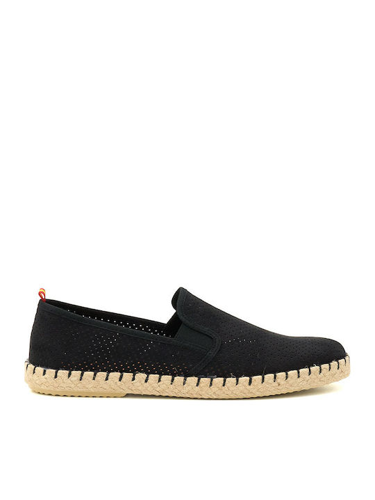 Fabric Men's Espadrilles in Black Color