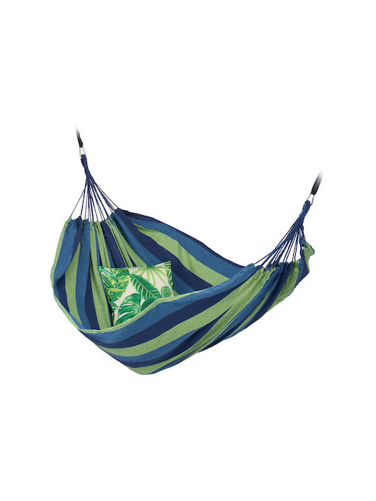 Relaxdays Αιώρα Διπλή Υφασμάτινη Μπλε 250x150εκ.