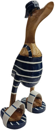 Rață Decorativă din Lemn Crete 525829-albastru