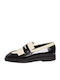 Leather Women's Moccasins in Black Color