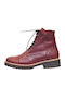 Ghete dama din piele Burgundy
