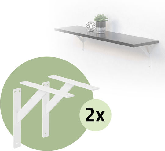 ML-Design Eckregal Metallisch in Weiß Farbe 4Stück 490012707