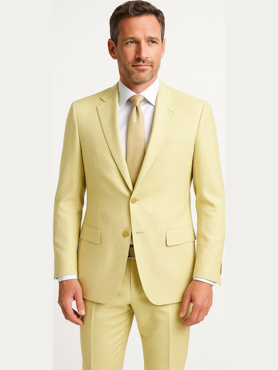 Luciano Faketti Men's Summer Suit Cream