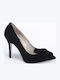 Suede Black High Heels
