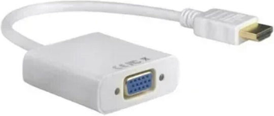 Konverter HDMI männlich zu VGA weiblich Weiß 1Stück HDMI-001