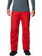 Columbia Bugaboo 2088141-698 Men's Trousers for Ski & Snowboard Red