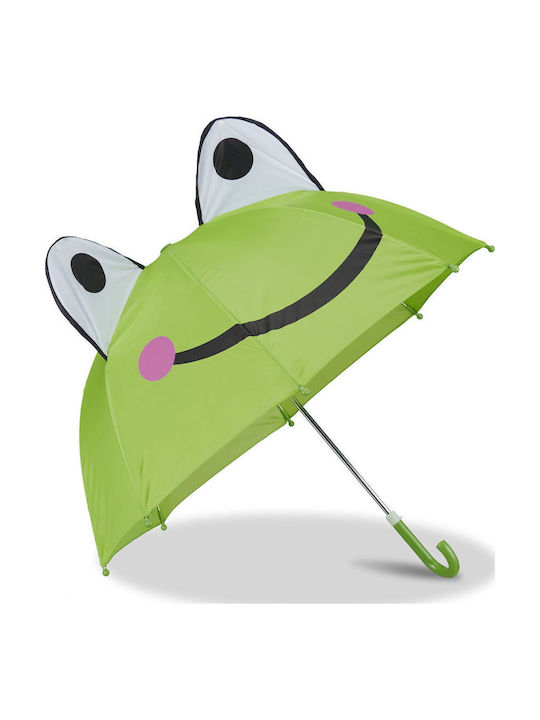 Relaxdays Kinderregenschirm Gebogener Handgriff Grüne 68cm Relaxdays Kinderregenschirm Gebogener Handgriff Grüne 68cm