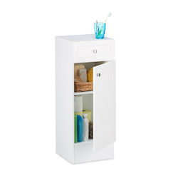 Relaxdays Cabinet de baie L80xA30.5xÎ30.5cm Alb Relaxdays Cabinet de baie L80xA30.5xÎ30.5cm Alb