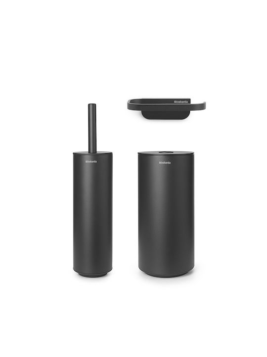 Brabantia Metal Bathroom Accessory Set Gray 3pcs
