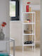 Relaxdays Rafturi de baie Raft Baie Bambus cu 4 Rafturi 110x34.5x33cm Albă