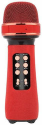 Kabelloses Karaoke-Mikrofon Siks Stereo 4 Stimmeffekte Akku Eingebauter Lautsprecher FM Radio Multifunktionale TF-Karte USB Musikaufnahme Rot Kabelloses Karaoke-Mikrofon Siks Stereo 4 Stimmeffekte Akku Eingebauter Lautsprecher FM Radio Multifunktionale TF-Karte USB Musikaufnahme Rot