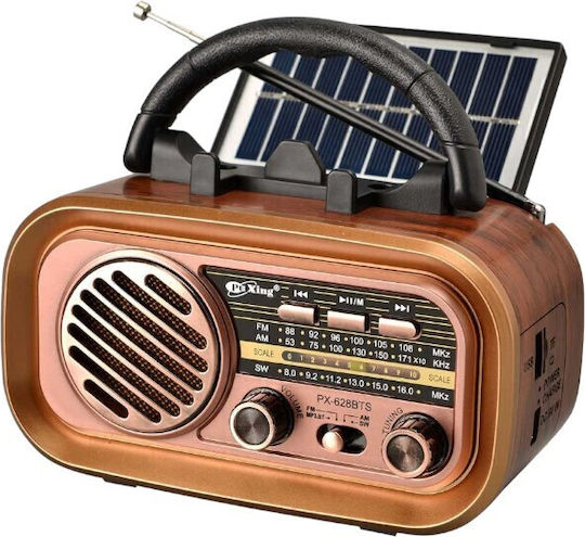 PX-628BTS Retro Solar mit Bluetooth und USB Gold