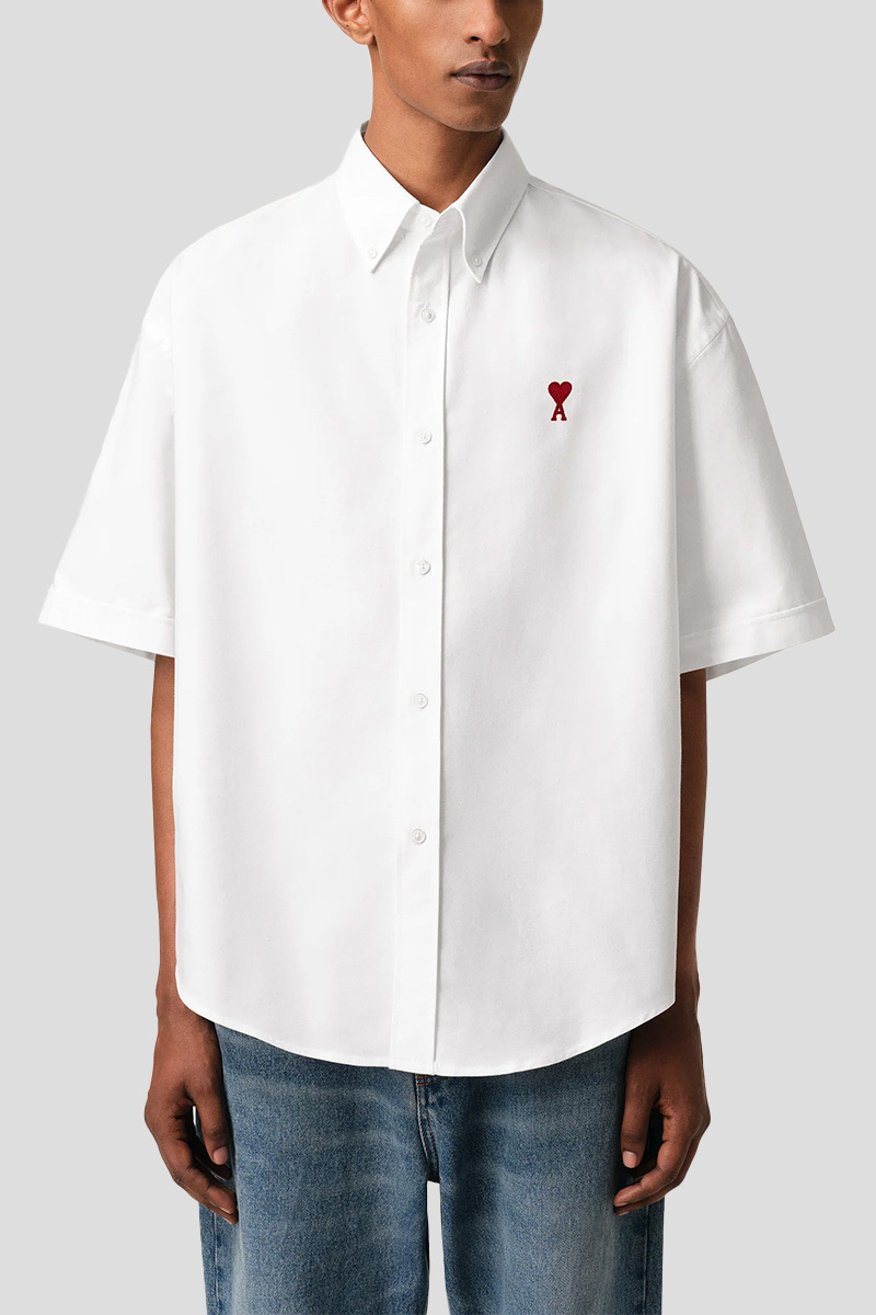 Ami Alexandre Mattiussi Short-sleeved Shirt White HSH230.CO0031