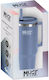 Must Team Glass Thermos Stainless Steel 1.2lt Straw blue with Straw
